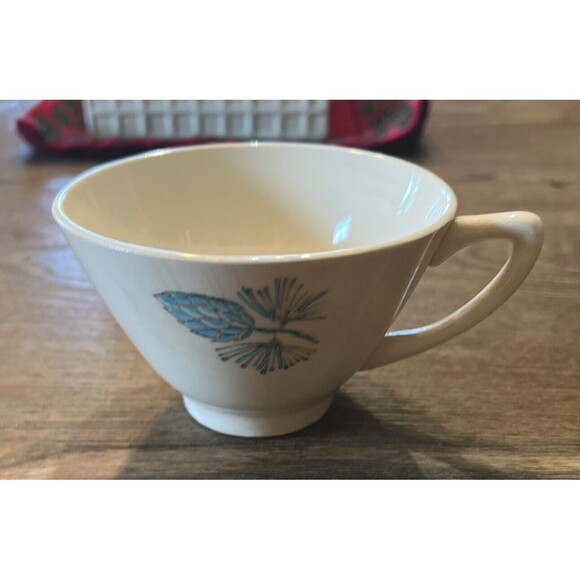 Vintage Set Of 3 MARCREST Blue Spruce Cup Teacup Coffee Atomic 1950s USA - Picture 1 of 4